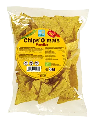 Pural Mais Tortilla Chips Paprika Bio (125 gr)