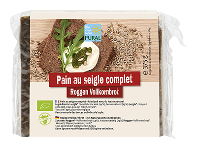 Pural Volkoren Roggebrood Bio (375 gr)