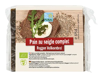 Pural Volkoren Roggebrood Bio (375 gr)