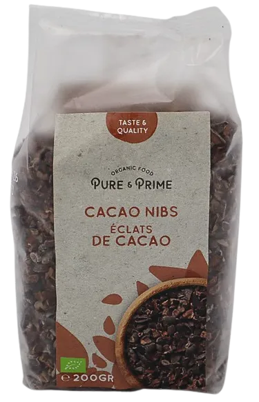 Pure & Prime Cacao Nibs Bio & Raw (200 gr)