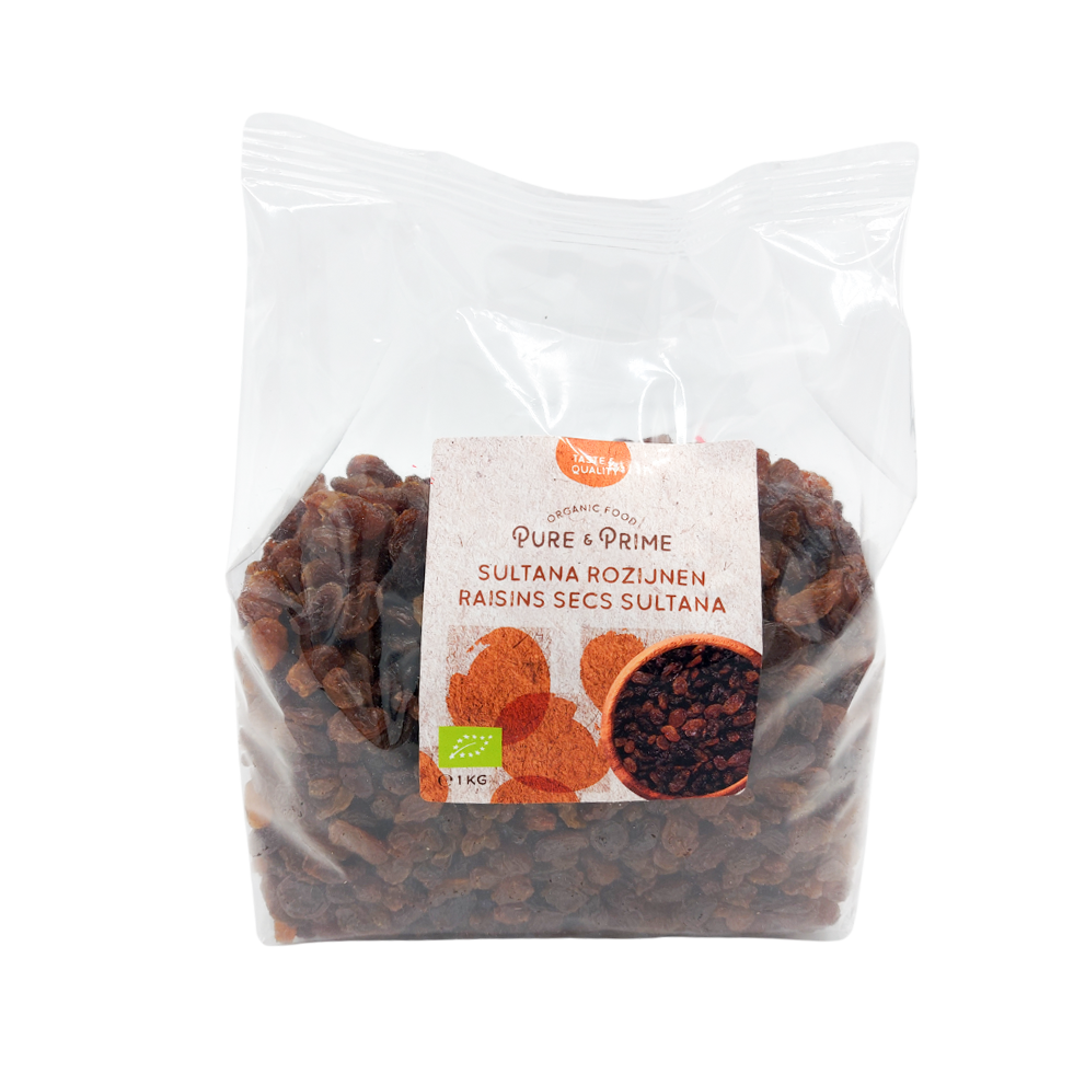 Pure & Prime Rozijnen Sultana Bio (1000 gr)