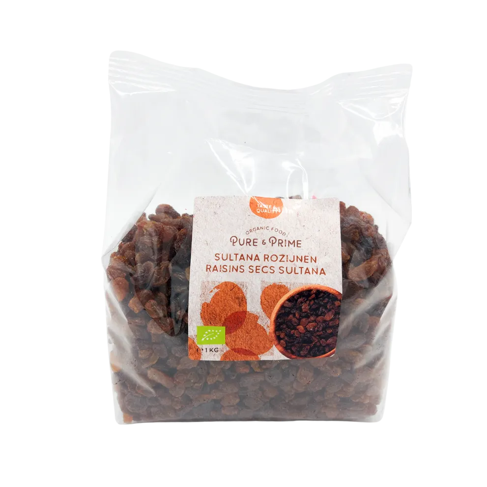 Pure & Prime Rozijnen Sultana Bio (1000 gr)