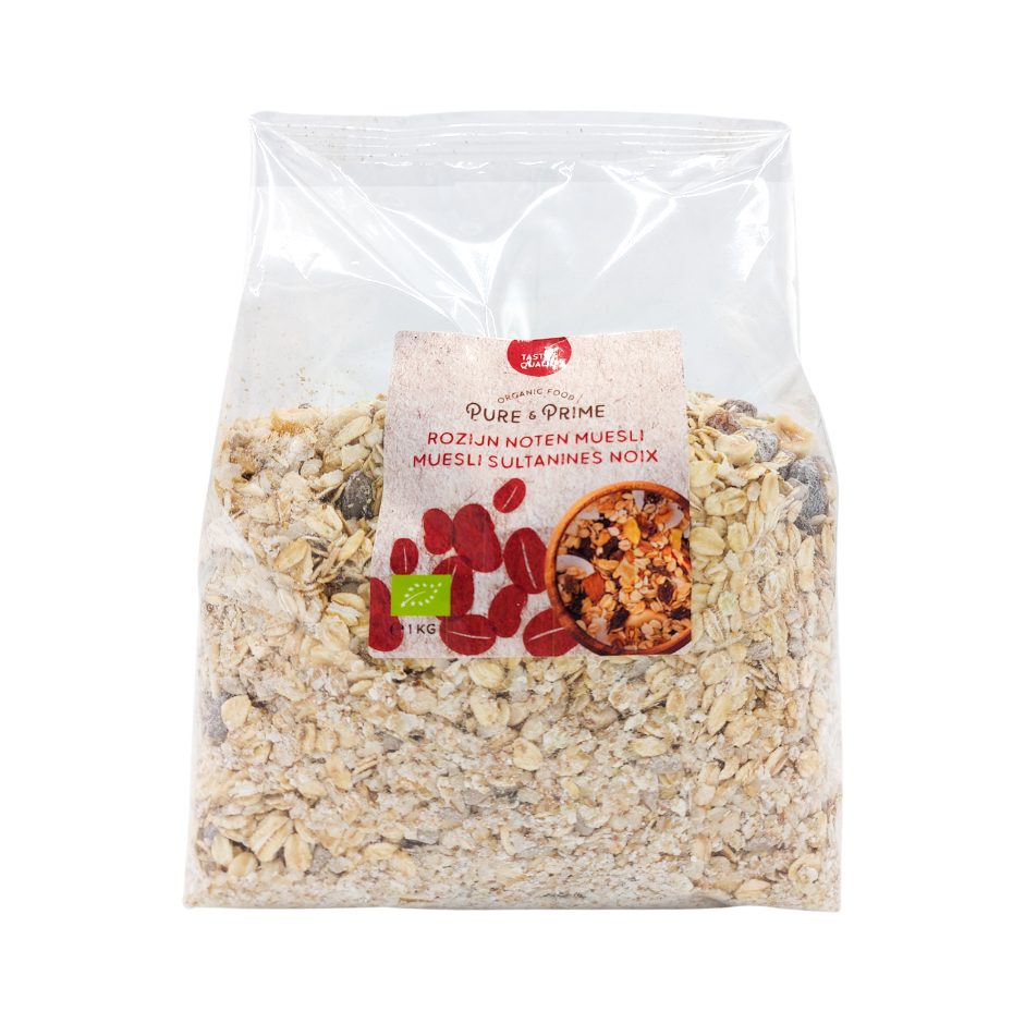 Pure & Prime Muesli Rozijn Noten Bio (1000 gr)