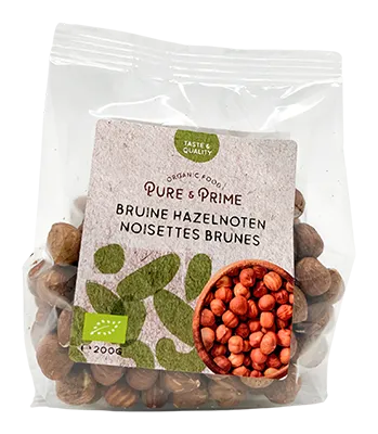 Pure & Prime Hazelnoten Bruin Bio (200 gr)