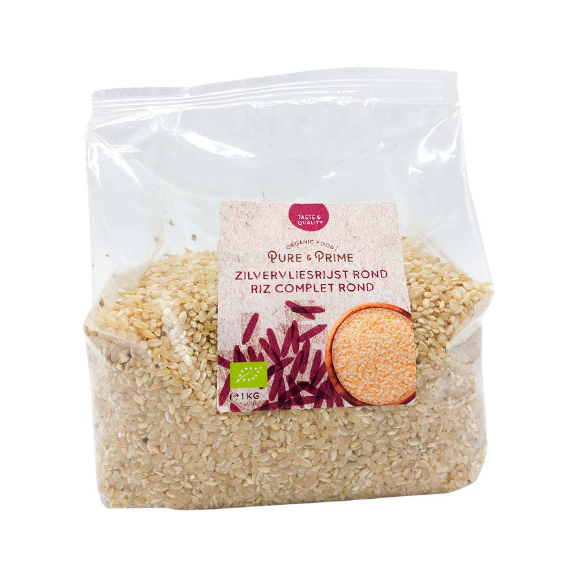 Pure & Prime Zilvervliesrijst rond Bio (1000 gr)