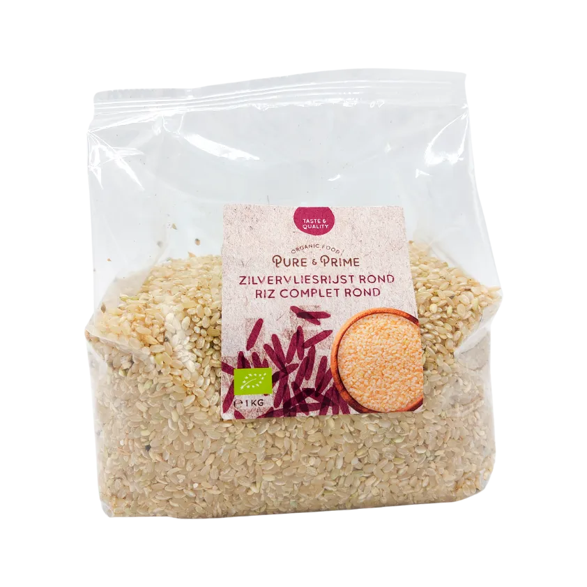Pure & Prime Zilvervliesrijst rond Bio (1000 gr)