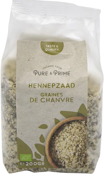 Pure & Prime Hennepzaad Gepeld Bio (200 gr)