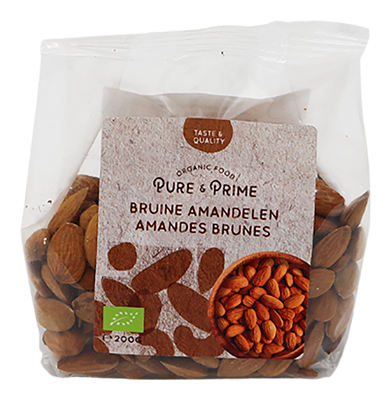 Pure & Prime Amandelen Bruin Bio (200 gr)