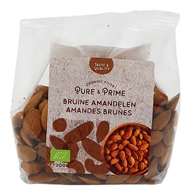 Pure & Prime Amandelen Bruin Bio (200 gr)