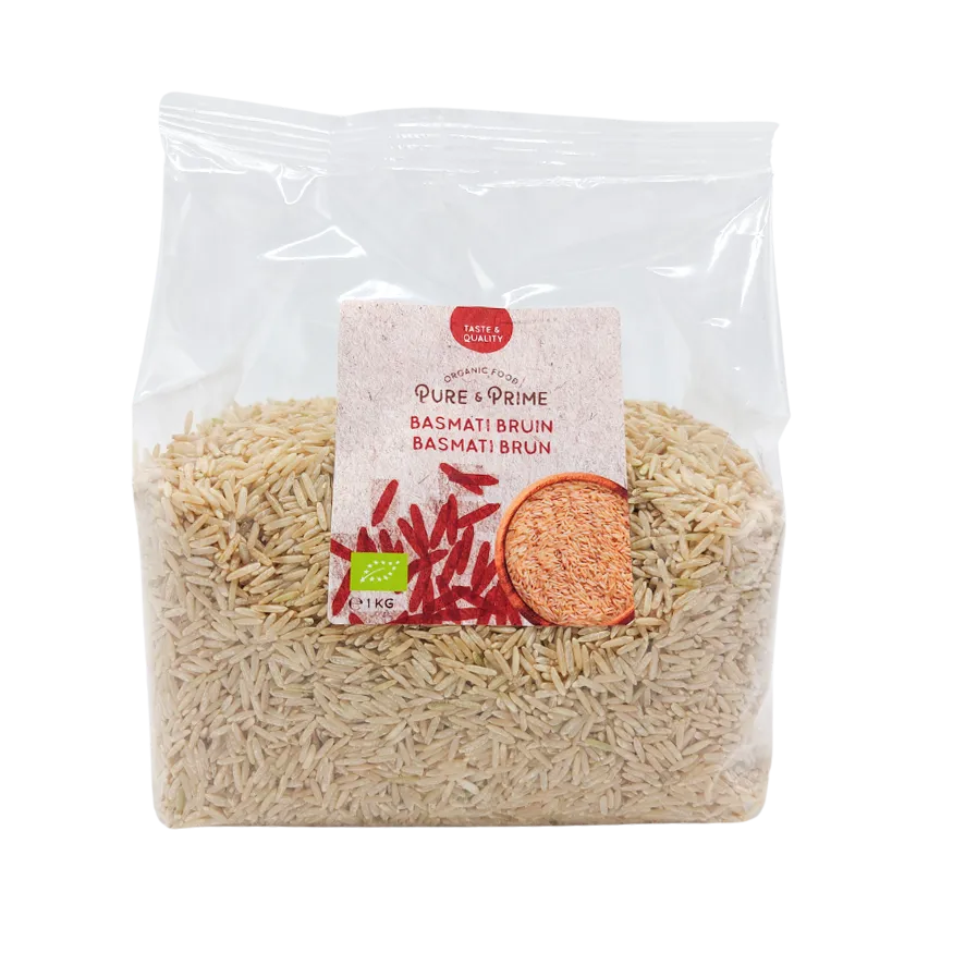Pure & Prime Basmati Rijst Bruin Bio (1000 gr)