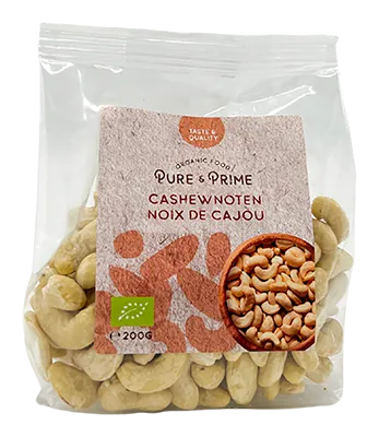 Pure & Prime Cashewnoten Bio (200 gr)