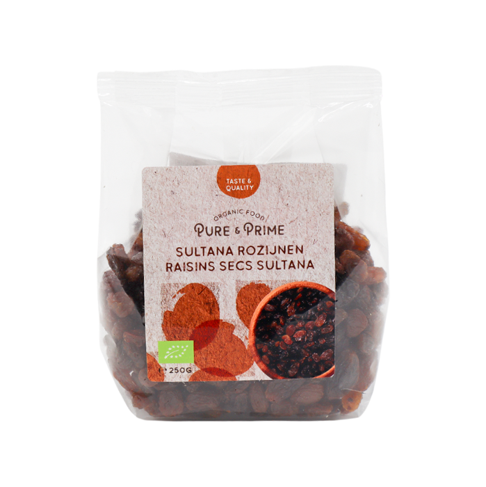 Pure & Prime Rozijnen Sultana Bio (250 gr)
