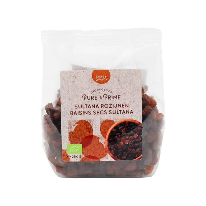 Pure & Prime Rozijnen Sultana Bio (250 gr)