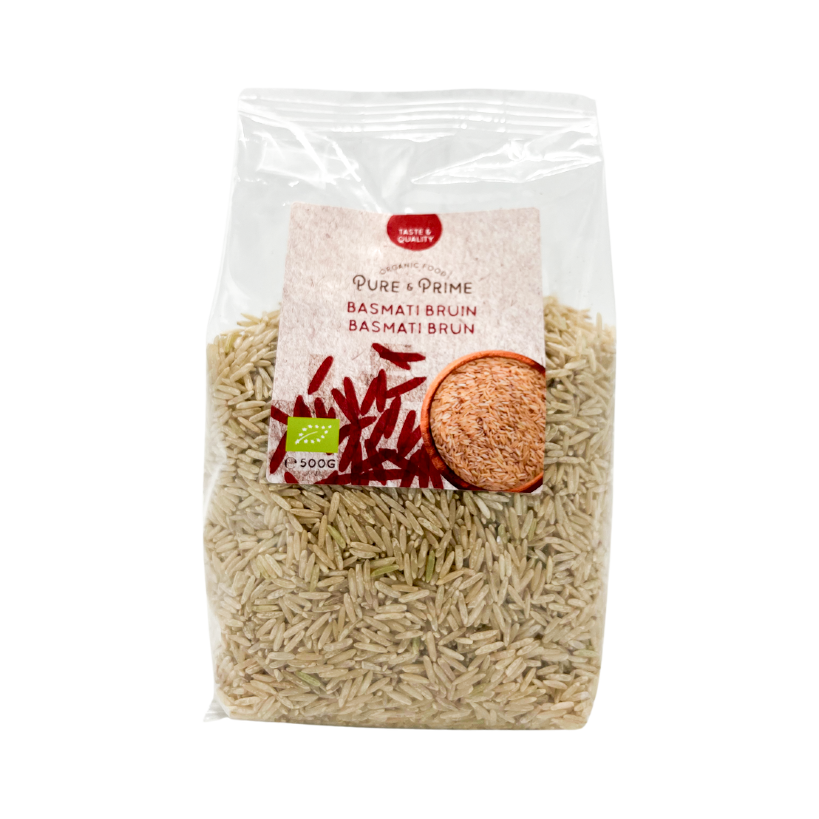 Pure & Prime Basmati Rijst Bruin Bio (500 gr)