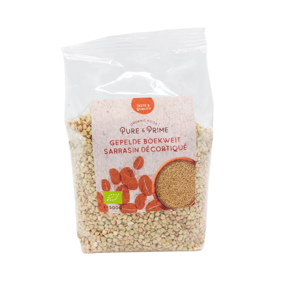 Pure & Prime Boekweit Gepeld Bio (500 gr)