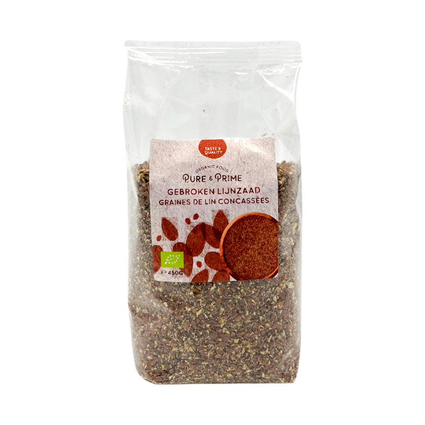 Pure & Prime Lijnzaad Gebroken Bio (450 gr)