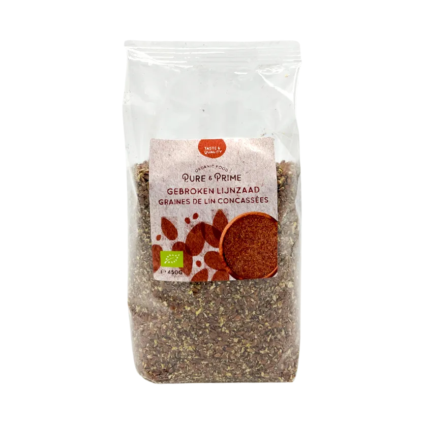 Pure & Prime Lijnzaad Gebroken Bio (450 gr)