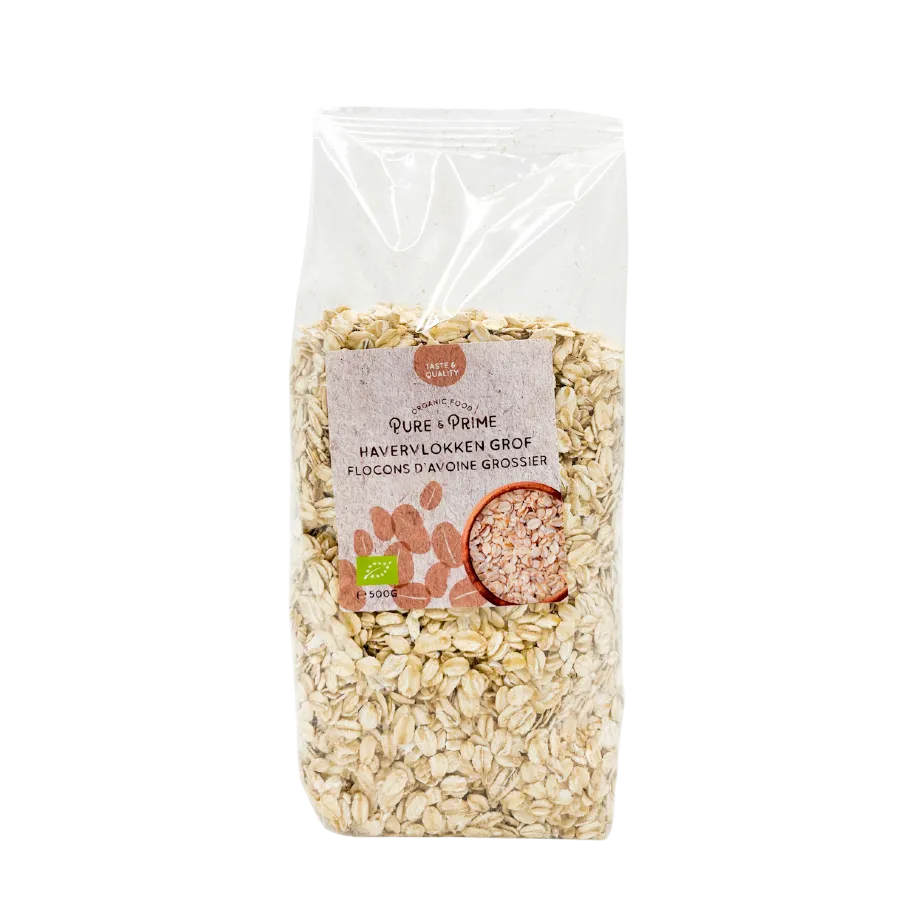 Pure & Prime Havervlokken Grof Bio (500 gr)