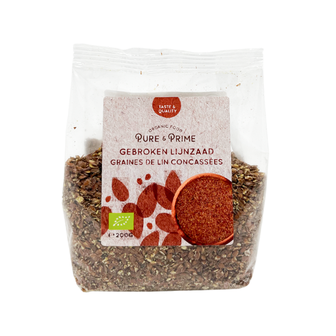 Pure & Prime Lijnzaad Gebroken Bio (200 gr)