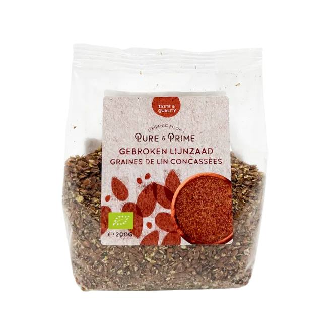 Pure & Prime Lijnzaad Gebroken Bio (200 gr)