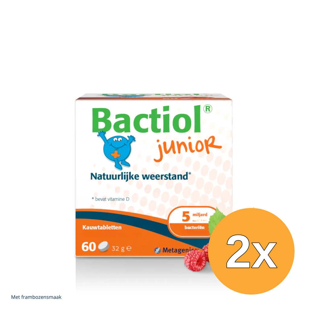 2x Metagenics Bactiol Junior Chew (60 kauwtabletten)