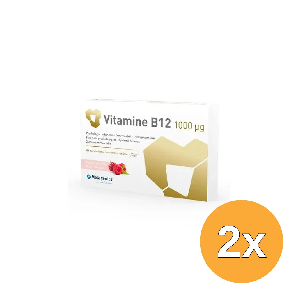 2x Metagenics Barinutrics Vitamine B12 1000Mcg (84 kauwtabletten)