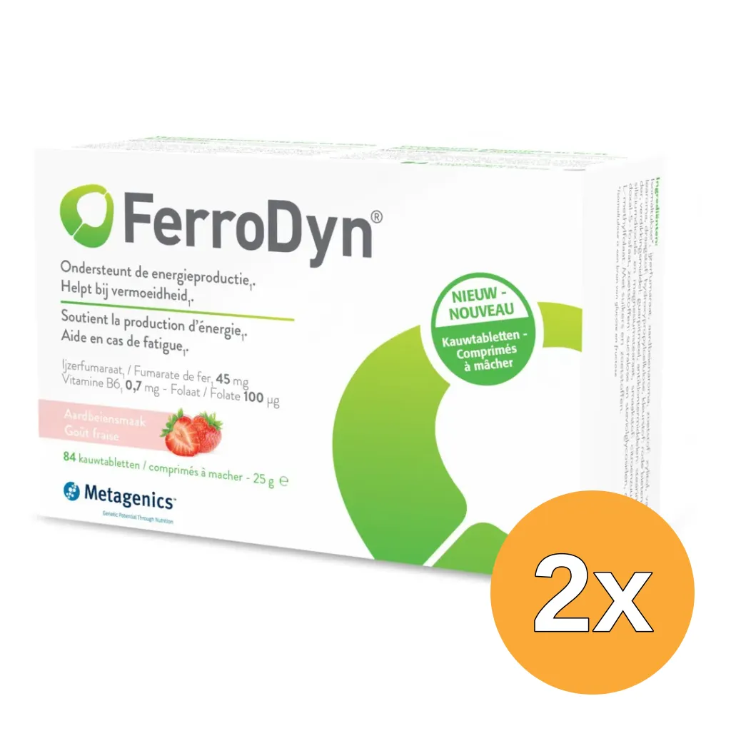 2x Metagenics Ferrodyn (84 kauwtabletten)