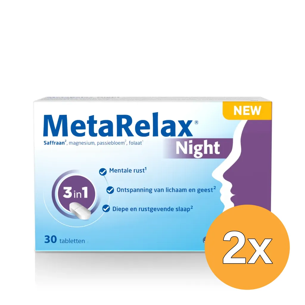 2x Metagenics MetaRelax Night (30 tabletten)