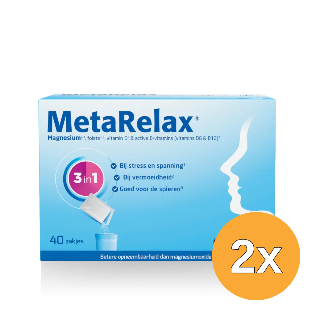 2x Metagenics MetaRelax® Magnesium (40 zakjes)
