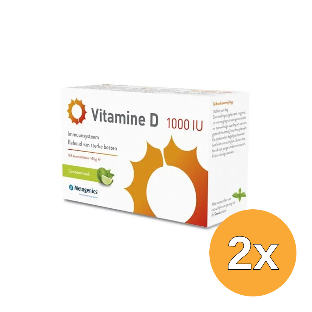 2x Metagenics Vitamine D 1000IU (168 tabletten)