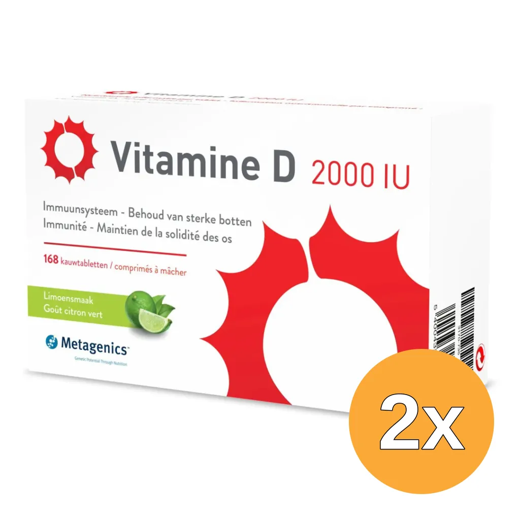 2x Metagenics Vitamine D 2000Iu (168 tabletten)