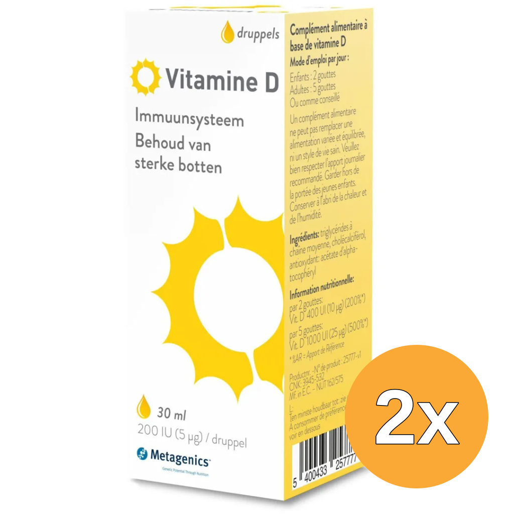 2x Metagenics Vitamine D Liquid (30 ml)