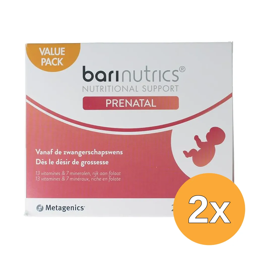 2x Barinutrics Prenatal NFD (150 capsules)