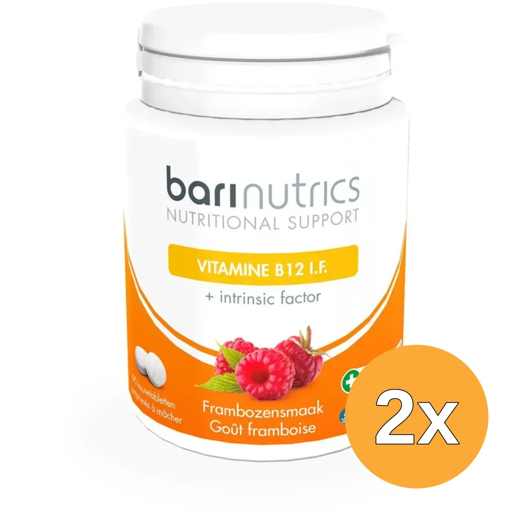 2x Barinutrics Vitamine B12 I.F. (90 tabletten)