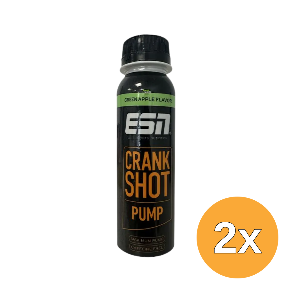 2x ESN Crank Pump Shot Green Apple (95 ml)