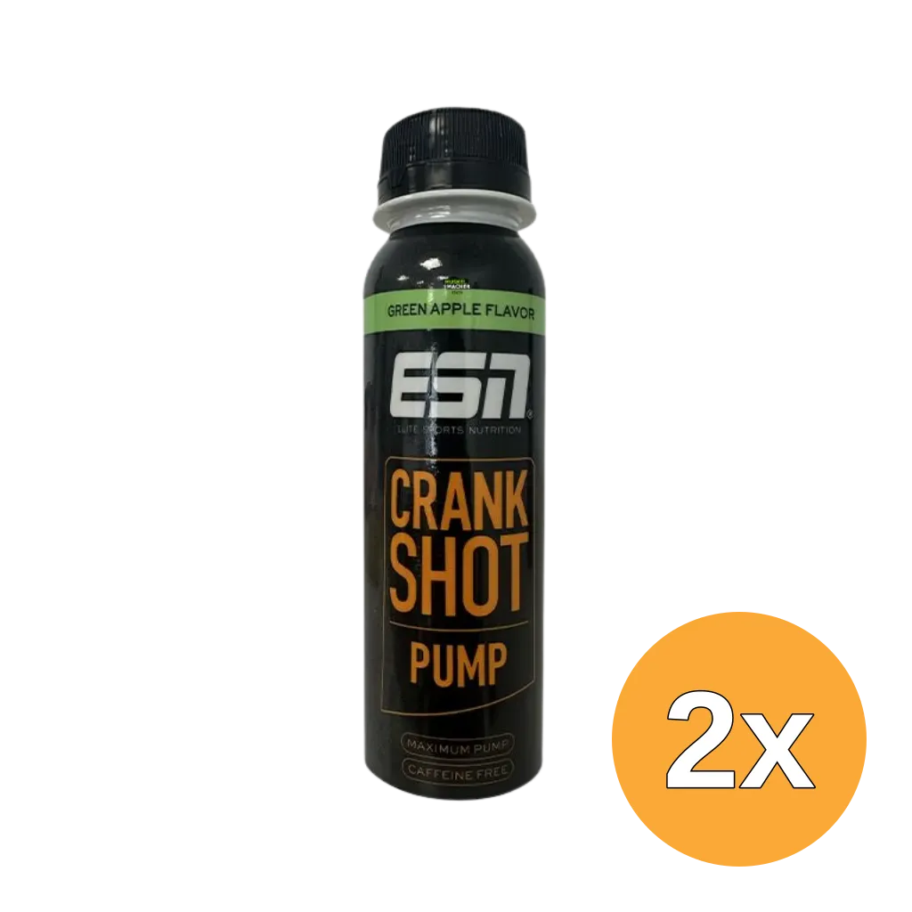 2x ESN Crank Pump Shot Green Apple (95 ml)