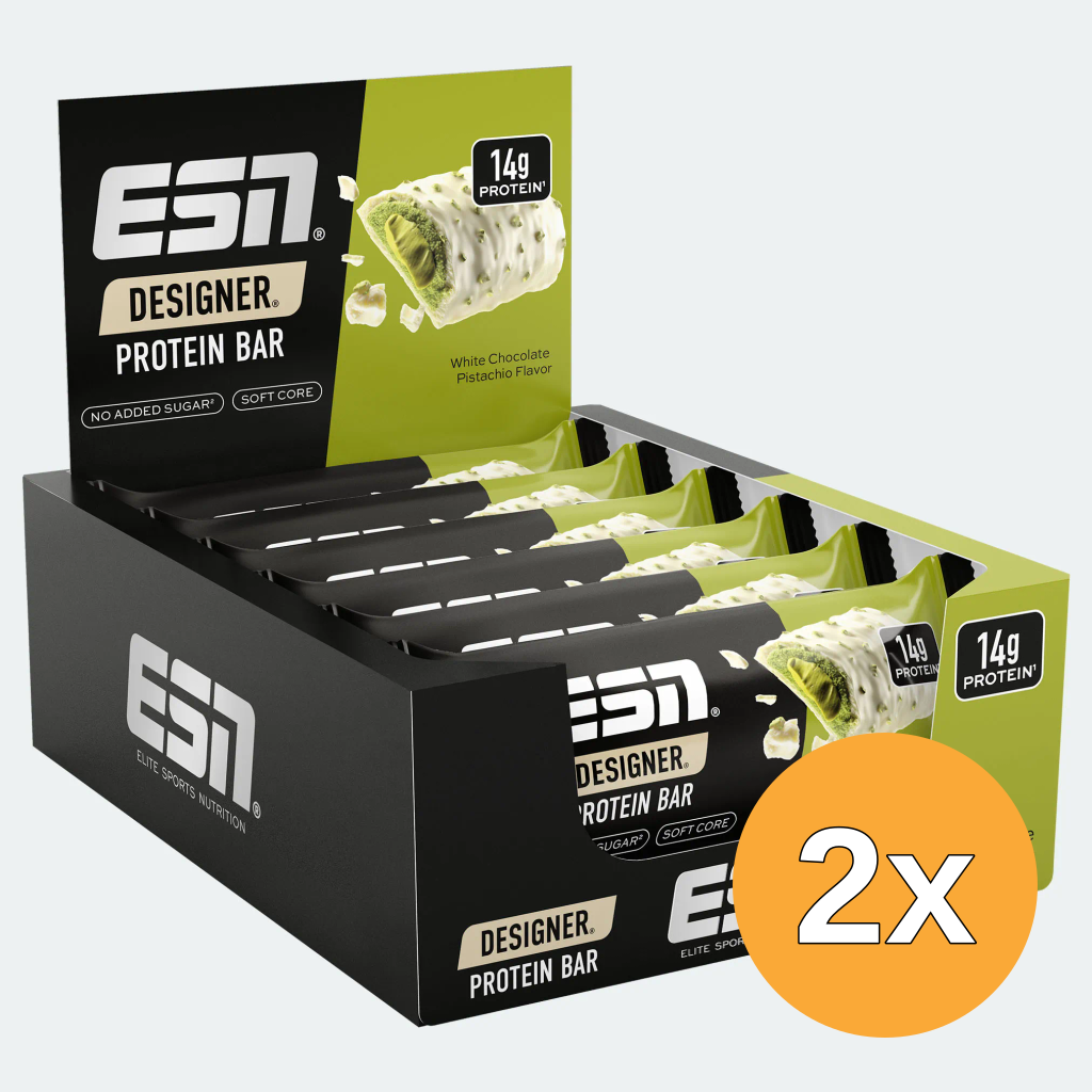 2x ESN Designer Protein Bar/White Chocolate Pistaccio (12 x 45 gr)
