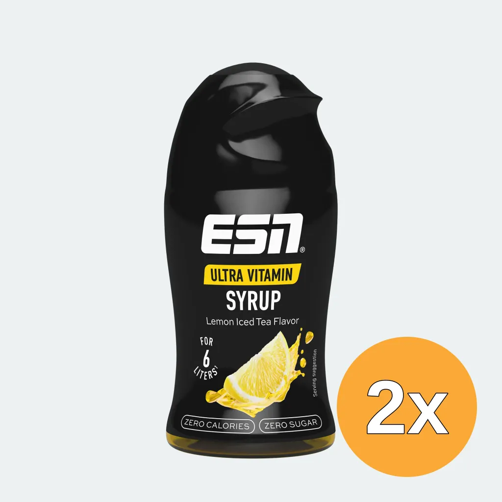 2x ESN Ultra Vitamin Syrup Lemon Iced Tea (65 ml)