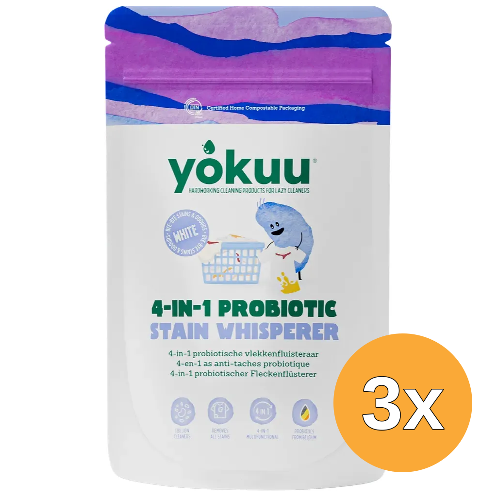 3x Yokuu 4-in-1 Probiotic Stain Whisperer White (1020 gr)