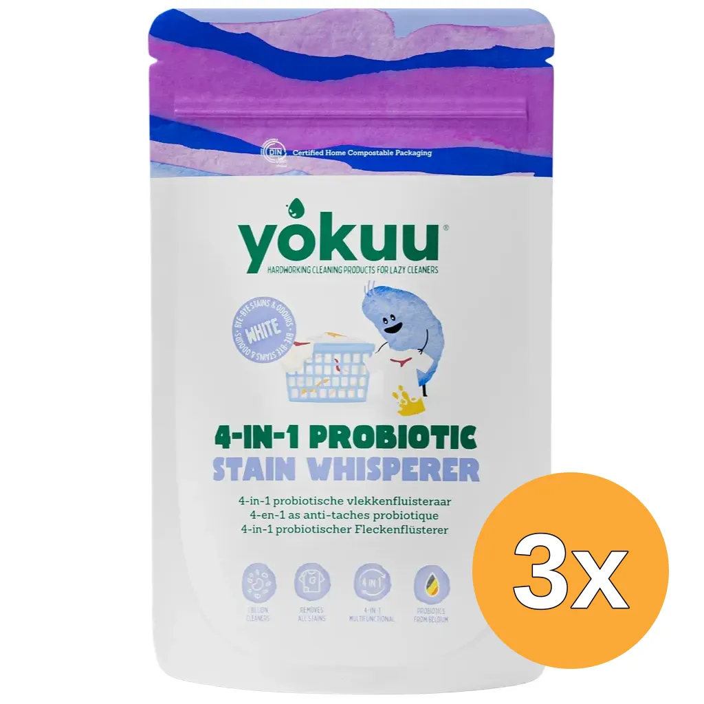 3x Yokuu 4-in-1 Probiotic Stain Whisperer White (1020 gr)