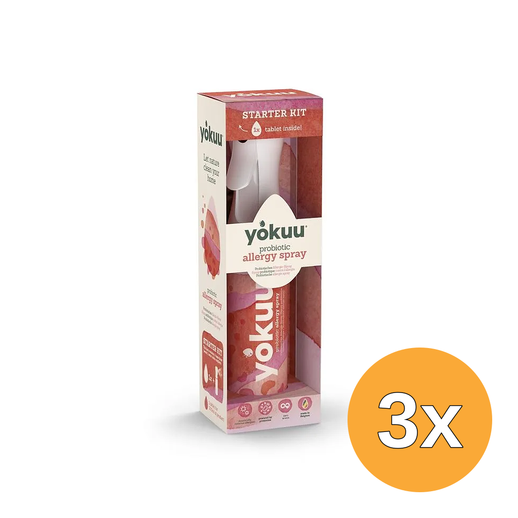3x Yokuu Allergy Spray Start Kit 1 Spray 1 Parel (1 stuk)