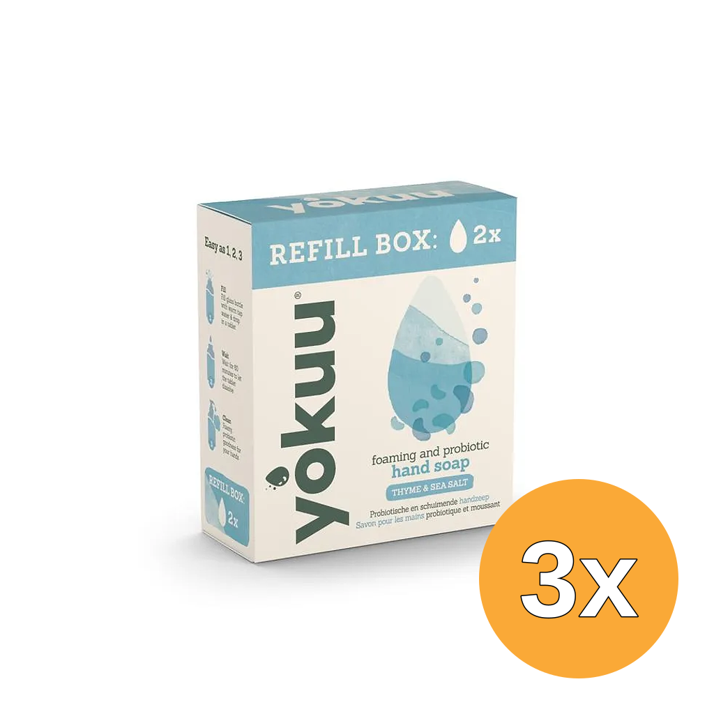 3x Yokuu Handzeep Thyme & Sea Salt Refill (2 stuks)