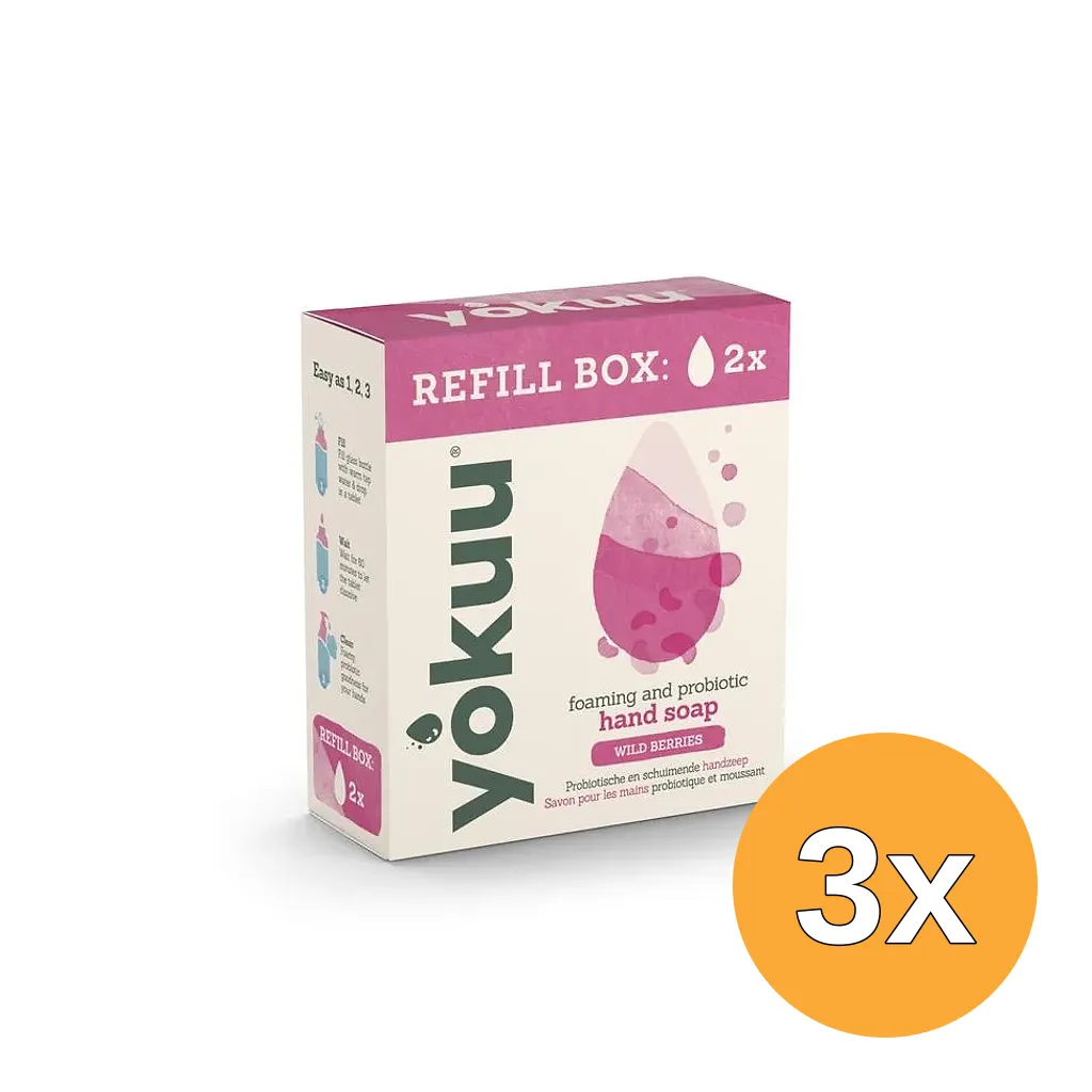 3x Yokuu Handzeep Wild Berries Refill (2 stuks)