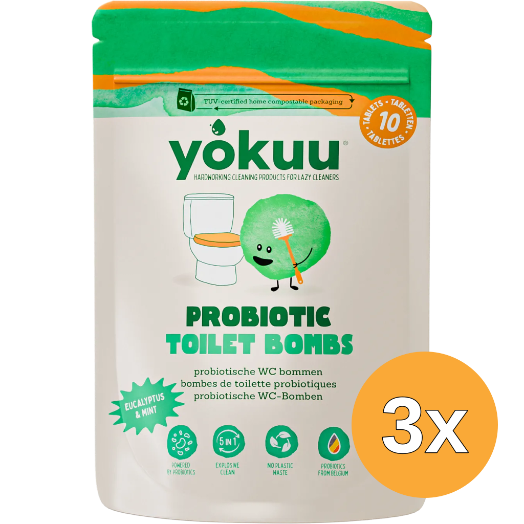 3x Yokuu Toilet Bom Eucalyptus & Munt (10 stuks)