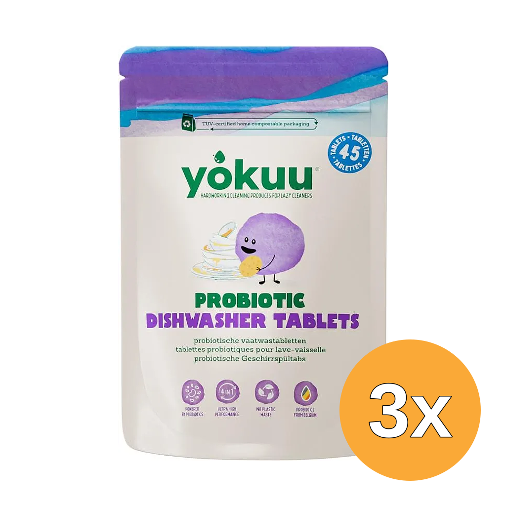 3x Yokuu Vaatwastabletten (45 tabletten)