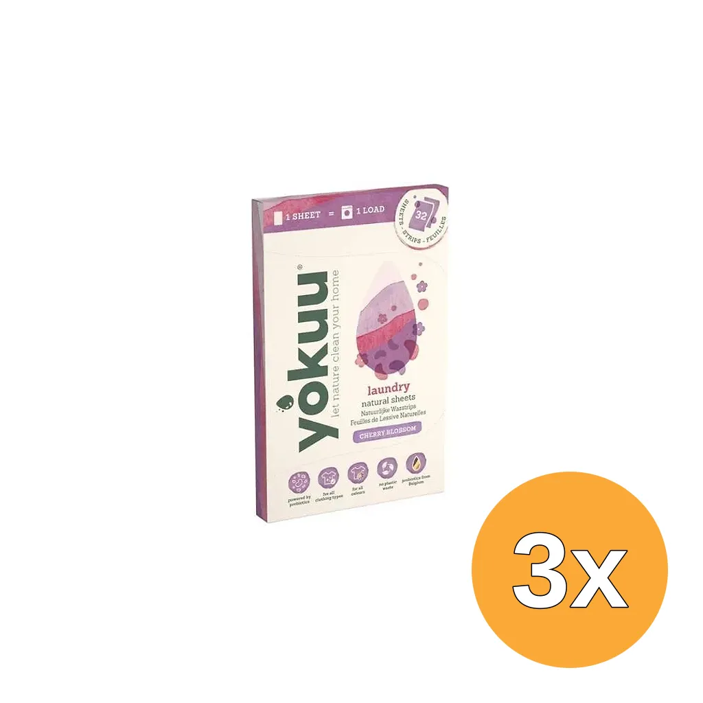 3x Yokuu Wasstrips Cherry Blossom (96 gr)
