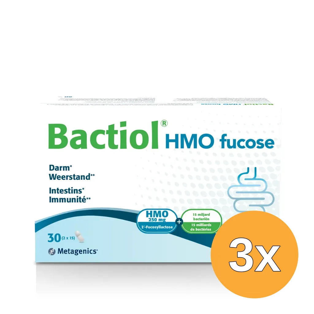 3x Metagenics Bactiol HMO Fucose 2x15 Capsules (30 capsules)