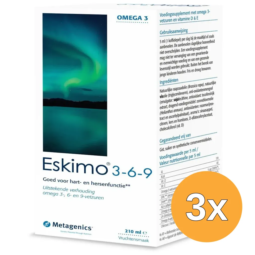3x Metagenics Eskimo 3-6-9 (210 ml)