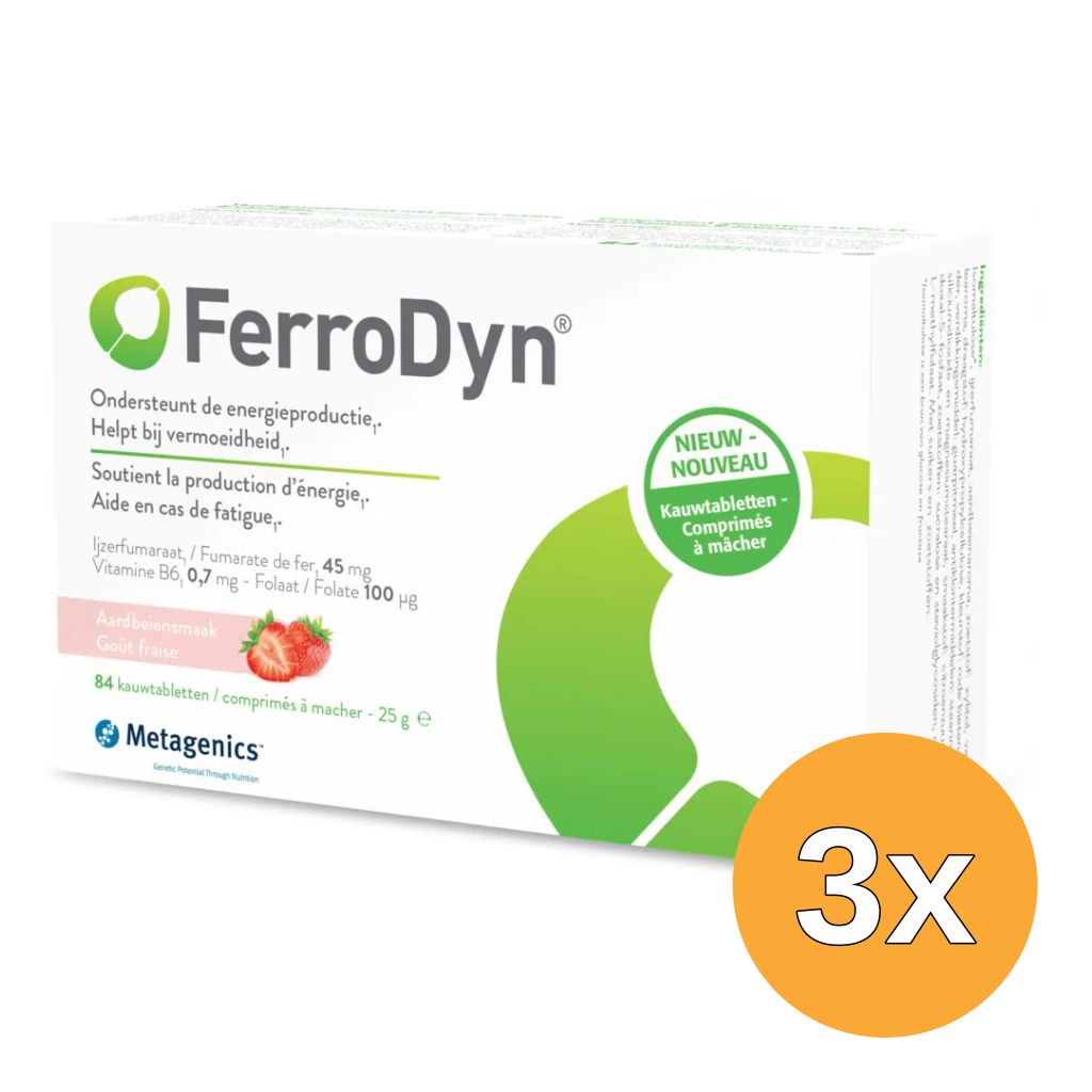 3x Metagenics Ferrodyn (84 kauwtabletten)