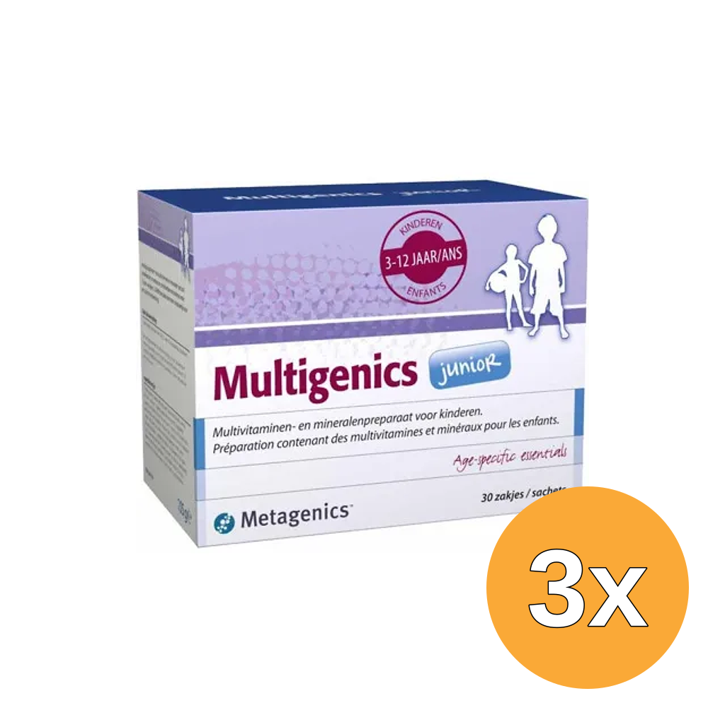3x Metagenics MultiGenics Junior (30 zakjes)
